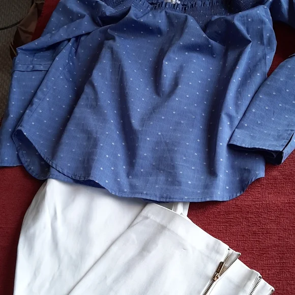 Maette by‎ Stella and Dot cotton blouse - Picture 4 of 5